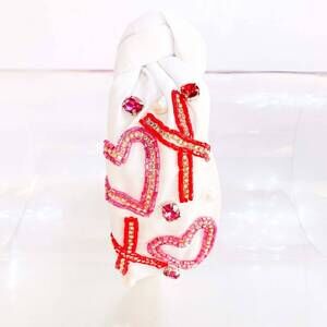 NEW KENZE PANNE women's valentine headbands in white xoxo